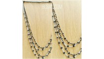 two color crystal beads bronze necklaces